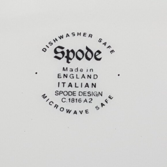 Vintage Spode Italian Blue & White Cake Plate - Elegant Serving Platter - Picture 11 of 11